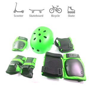 स्केटबोर्ड बर्फ के लिए बच्चों के घुटने की कोहनी पैड के लिए 6 दोहरे खेल सुरक्षात्मक गियर सेट करें - Product Image 3