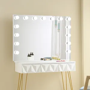 Thay Đổi Độ Sáng Âm Nhạc Loa Máy Tính Để Bàn LED Light Up Hollywood Vanity Gương