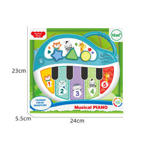 Clavier de piano en plastique à 5 touches pour enfants, jouet musical éducatif avec effets lumineux et sonores pour bébés - Vente en gros - Product Image 5