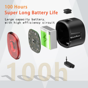 Feu Arrière de Vélo Intelligent 400 mAh, Éclairage LED Étanche Type-C pour la Sécurité Nocturne, Lumière de Frein Avertisseur Arrière - Product Image 4
