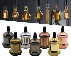 Retro Vintage Edison E26/E27 bombilla de tornillo de carcasa de aluminio Base lámpara de bulbo iluminación colgante hembra luz de techo Cable adaptador - Product Image 3