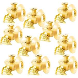 Anclaje de latón para cubierta de piscina Swimcare, rosca de 9/16 x 12, collarín de 1.50 OD, anclaje de seguridad resistente para piscinas enterradas con tornillos - Product Image 1