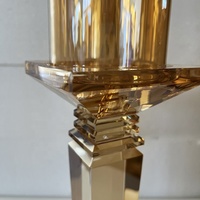 Neues Design Champagner Gold Kristall rohr Kerzenhalter für Hochzeit Herzstück