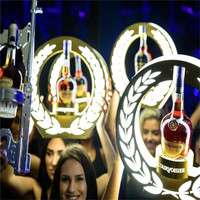 Présentoir de bouteille en acrylique LED en forme de guitare pour Tequila Don Julio, Vodka, Whisky, Vin, Miami Lounge