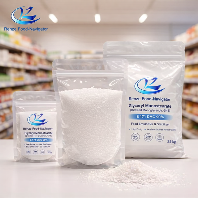 Food Additive Food Stabilizers Glycerol Monostearate E471 DMG90%