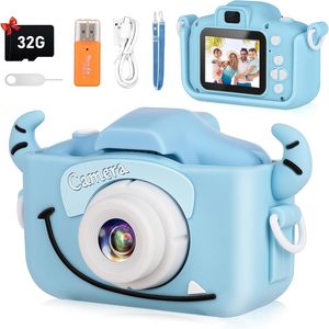 Cámara Bakoor para niños con zoom 8x, cámara de video digital HD para niños con tarjeta de 32G y correa, regalo para niños y niñas de 6 a 8 años - Product Image 1