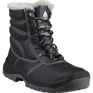 DELTA PLUS - JUMP3S3HCNO47 Botas de cuero negro dividido pigmentado con forro de piel-S3 CI SRC-EAN 3295249246280 BOTAS DE SEGURIDAD - Product Image 1