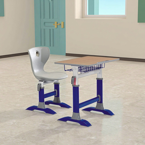 SONGYE Student Height Adjustable Steel Modern Desk and <b>Chair</b> Set With 1 Year Warranty for School Use ST-0703 School Desk Set Har - Product Image 6