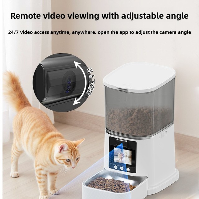 Cat Dog Intelligent Feeder Camera Remote Timing Quantitative Feeding Pet Automatic Feeding Machine