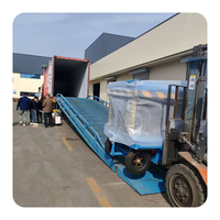 Nouvelles rampes de chargement mobiles hydrauliques télescopiques à faible bruit pour chariots élévateurs portables de 8, 10, 12 et 15 tonnes, certifiées CE