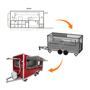 Camión de Comida Rápida 2025, Remolque de Comida Totalmente Equipado, Carrito de Comida Móvil Completamente Equipado con DOT VIN - Product Image 3