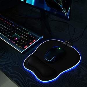 แผ่นรองเมาส์ RGB ตามหลักสรีรศาสตร์,พร้อมผ้าทำมิลค์ไ<span class=keywords><strong>ฟ</strong></span>เบอร์และแผ่นรอง<span class=keywords><strong>เมาส์</strong></span>สำหรับเล่นเกมฐานยางกันลื่นพร้อมแผ่นรอง<span class=keywords><strong>เมาส์</strong></span> RGB ดีไซน์ที่พักข้อมือ - Product Image 6