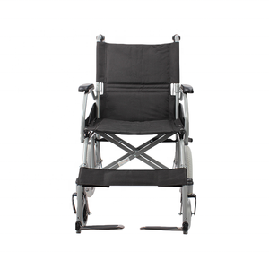 Silla de Ruedas Manual Plegable con Marco de Acero, Silla de Ruedas Ligera de Transporte con Reposapiés de Ángulo Ajustable - Product Image 1