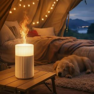 Colorful Flame Rechargeable Aroma Diffuser <b>Humidifier</b> Portable USB Charging Noiseless Fire Essential Oil Diffuser for Car 1 Year - Product Image 6