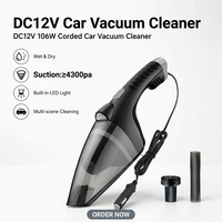 Aspirateur de voiture à main 106W avec forte aspiration Caractéristiques Allume-cigare Prise DC12V Tension