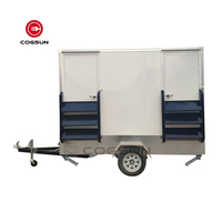 Meilleures ventes de toilettes portables de luxe pour les interventions d'urgence et les secours en cas de catastrophe, avec douche, remorque de toilettes mobiles