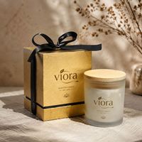 Boîte cadeau de luxe noire personnalisée pour bijoux de Noël, boîtes à bougies, petite boîte cadeau avec couvercle