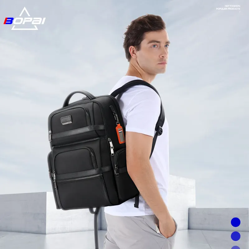 BOPAI Back Pack bag Nylon high capacity travel usb charging Anti Theft 15.6 inches Laptop Waterproof business backpack men