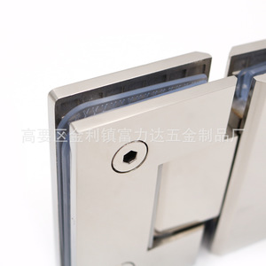 Stainless Steel Shower <b>Door</b> Hinges Frameless Glass Clips 180 Degree Fixing For Bathroom <b>Doors</b> - Product Image 1