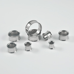 G23 Titane : Dilatateurs d'<span class=keywords><strong>oreille</strong></span> creux <span class=keywords><strong>de</strong></span> haute qualité, tube droit sans filetage, double évasement, pour <span class=keywords><strong>piercing</strong></span> hélix - Product Image 5