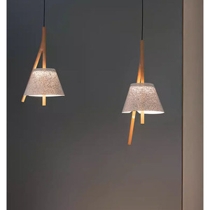 Nordic Style Creative Art Chandelier Modern Fabric Shade E27 60W Single Head Rectangle Pendant Light For Restaurant - Product Image 4