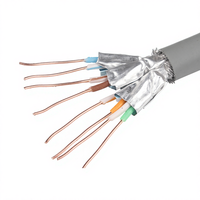 Câble Ethernet blindé YK Cat8 à paires torsadées, conducteur en cuivre massif, blindage en feuille d'aluminium tressée, certifié CE