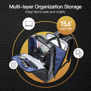 Zaino in Vera Pelle Bopai con Logo Personalizzato OEM BSCI di Lusso Multifunzionale con Ricarica USB per Laptop <span class=keywords><strong>da</strong></span> 15,6 Pollici - Product Image 3