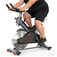 Vélo de spinning intelligent commercial de 180 kg de capacité, volant d'inertie en acier de 25 kg, résistance magnétique à 8 niveaux, écran LCD, équipement de cyclisme d'intérieur