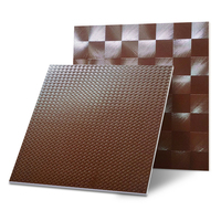 Carreaux de briques réfractaires émaillés rustiques modernes à double chargement, épaisseur 10 mm, 600x600 mm, pour salons, hôtels et restaurants