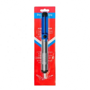 Pequeño absorbedor de estaño de aluminio, pistola de succión de estaño manual antideslizante, kit de mantenimiento para soldador eléctrico - Product Image 4