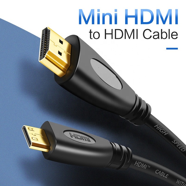 Black Mini for for Coaxial Cable Gold Plated Connectors PVC 1M/2M/3M/Custom Lengths CE for for Monitor Projector Use