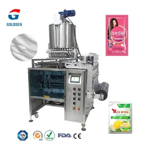 high speed multi lane 2 4 6 8 lane automatic 5ml 8ml 10ml shampoo sachet packing machine lotion cream sample packaging machine