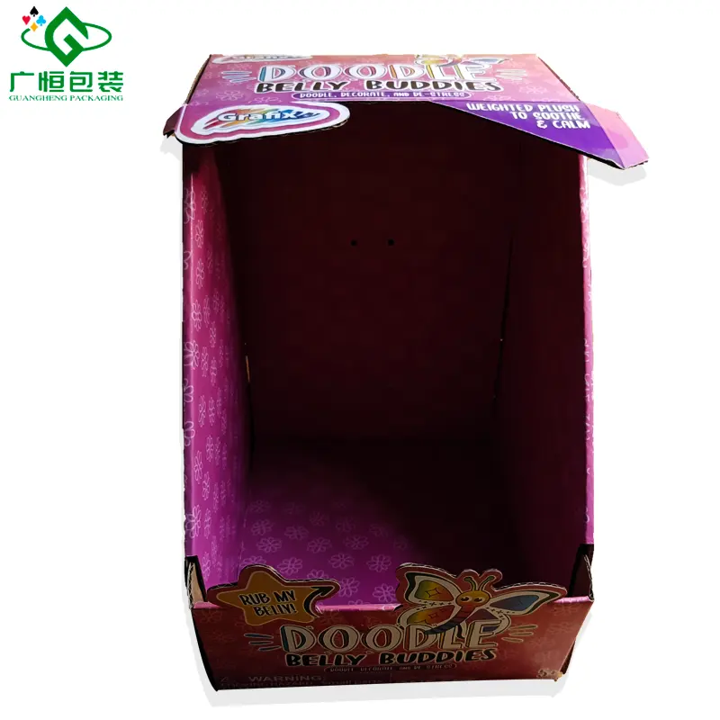 Wholesale Foldable Kids Toy Doll Package custom size printed packaging cardboard packaging box with logo