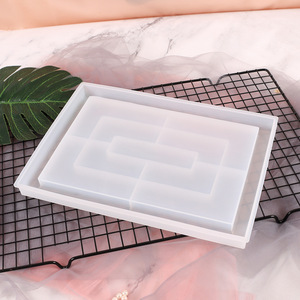 Cetakan Resin Silikon DIY untuk Baki Penyimpanan Meja Persegi Panjang, Cetakan Silikon Cermin - Product Image 6
