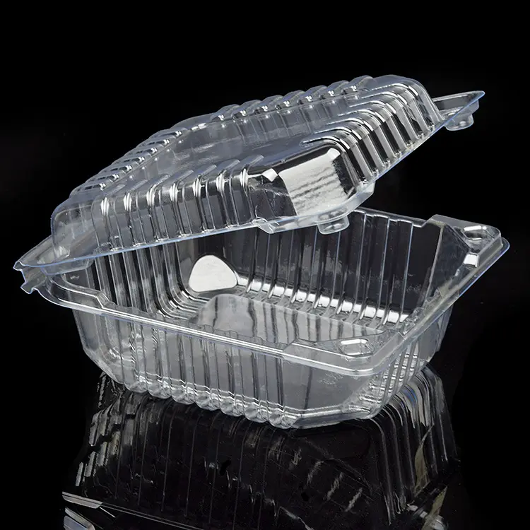 Contenedor de plástico transparente para frutas, contenedor de embalaje de frutas, abrazaderas, Punnet
