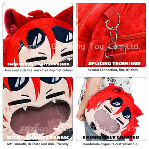 Bolso Ita Personalizado de Fabricante con Caras Intercambiables, Adorable Bolso Ita de Dibujos Animados con Ventana Transparente para Exhibición de Pins, Mochila de <span class=keywords><strong>Peluche</strong></span> - Product Image 2