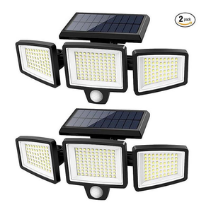 Pas encore d'<span class=keywords><strong>avis</strong></span> 2500LM Lampes solaires d'extérieur 210 <span class=keywords><strong>LED</strong></span> Télécommande de sécurité 3 têtes IP65 Capteur de mouvement étanche 270 ° Grand Angle - Product Image 1