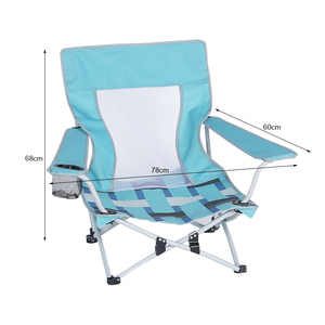 Cadeira de Jardim Dobrável para Exterior, Cadeira Portátil de Assento Baixo, Cadeira de Praia e Camping com Apoio de Braço - Product Image 2