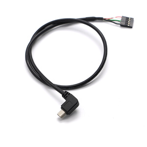 Cable Micro USB macho de ángulo recto de cobre puro a Dupont 2,54mm 5 pines hembra con chaqueta de PVC OEM/ODM para teléfonos móviles y computadoras - Product Image 2