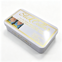 Boîte en étain rectangulaire à charnières de qualité alimentaire pour chocolat, accessoires électroniques, emballage cadeau et bijoux avec option de logo personnalisé
