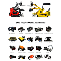 Pengiriman Gratis Euro 5 EPA Diesel 480kg Mini Skid Steer Loader dengan Bucket 0.15 m³