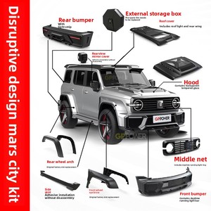 Mới Xe Tăng 300 Hỏa Thành Phố Phiên Bản Cơ Thể Rộng Nâng Cấp Kit Phía Trước Lưới Tản Nhiệt Mui Xe <span class=keywords><strong>Bumper</strong></span> Bánh Xe Arches Bolt-On - Product Image 4