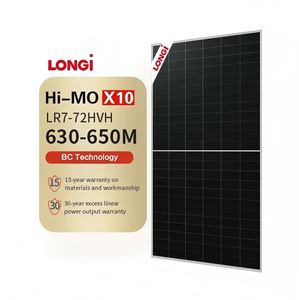 Longi แผงเซลล์แสงอาทิตย์ X10, 630W 635W 640W 645W 650W โมโนสำหรับระบบพลังงานแสงอาทิตย์ - Product Image 1