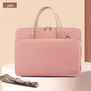 Maletín para Portátil de Nailon, Impermeable, Resistente a Impactos, 15.6 Pulgadas, Ligero, Delgado, Estilo Macaron, con Bloques de Color, para Tablet - Product Image 1