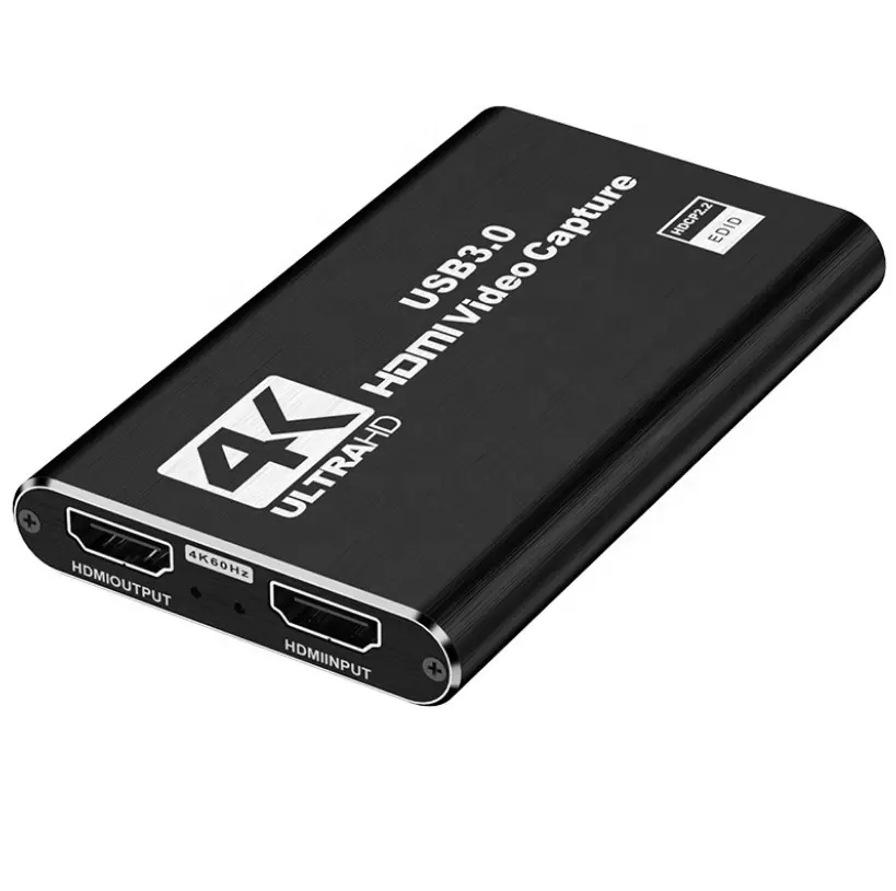 USB3.0 वीडियो पर कब्जा कार्ड 4K स्क्रीन रिकॉर्ड करने के लिए HDTV 1080P 60FPS खेल पर कब्जा कार्ड वीडियो पर कब्जा बॉक्स