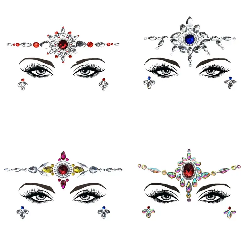 Music Festival face jewels Rhinestone Rave face gems glitter crystal eye face body temporary tattoo