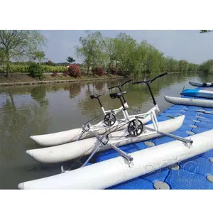 2024 nueva llegada inflable deporte acuático pedal bicicleta barco doble persona plegable inflable playa bicicleta de agua