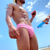Celana Pendek Pantai Pria Pinggang Tinggi Cepat Kering Model Terbaru Bahan Spandex untuk Berenang Grosir Kustom