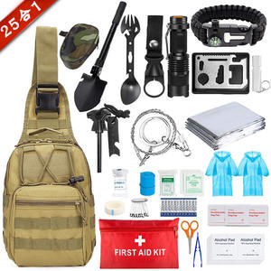 Bolsa táctica multifuncional de supervivencia 25 en 1, kit de emergencia para acampar al aire libre con herramientas de primeros auxilios, nailon impermeable - Product Image 5