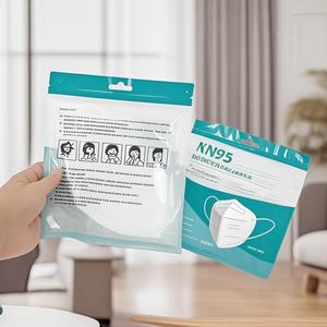 Custom a prova di odore viso maschera imballaggio a prova di umidità borsa con cerniera con finestra per maschere - Product Image 5